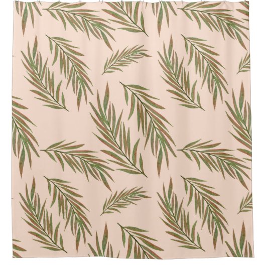 Rideaux De Douche Abstract Leaf Pattern (Devant)