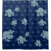 Rideaux De Douche Abstract Monogram Pattern (Devant)