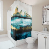 Rideaux De Douche Abstract oil texture background. Paint on canvas. (En situation)