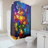 Rideaux De Douche abstract Palette Knife Shower Curtain (En situation)