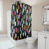 Rideaux De Douche Abstract pattern with textured geometric shapes. a (En situation)