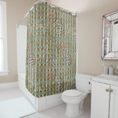 Rideaux De Douche Abstract Plaid Geometric Grid Pattern Art (En situation)