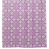 Rideaux De Douche Abstract Purple Orchid Flower Design Pattern Art (Devant)