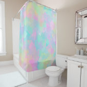 Rideaux De Douche Abstract retro pattern of geometric shapes in pink (En situation)