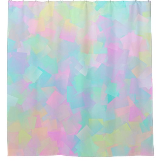 Rideaux De Douche Abstract retro pattern of geometric shapes in pink (Devant)