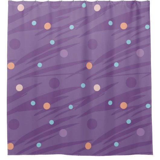 Rideaux De Douche Abstract seamless purple pattern with circles and (Devant)