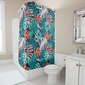 Rideaux De Douche Abstract seamless tropical leaves pattern. Creativ (En situation)