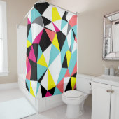Rideaux De Douche Abstract triangles geometrical pattern background (En situation)