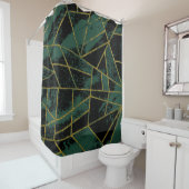 Rideaux De Douche Abstrait #941 Vert (En situation)