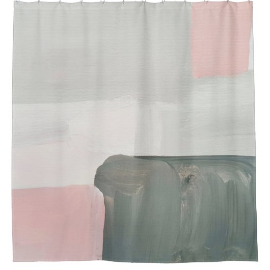 Rideaux De Douche Abstrait arrière - plan d'art moderne. Peinture ro (Devant)