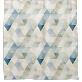 Rideaux De Douche Abstrait Blue Tranquil Motif de plage (Devant)