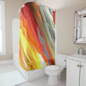 Rideaux De Douche Abstrait coloré (En situation)