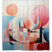 Rideaux De Douche Abstrait, couleur pastel, éclaboussure, éclaboussu (Devant)