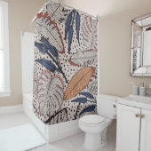 Rideaux De Douche Abstrait créatif tropical continu motif sur le dos (En situation)