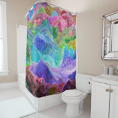 Rideaux De Douche Abstrait de Crystal Mountain (En situation)