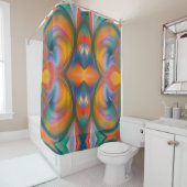 Rideaux De Douche Abstrait de rotation de couleurs (En situation)