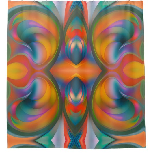 Rideaux De Douche Abstrait de rotation de couleurs (Devant)