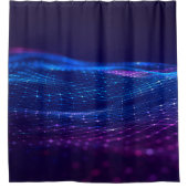 Rideaux De Douche Abstrait espace polygonal bas poly foncé arrière - (Devant)