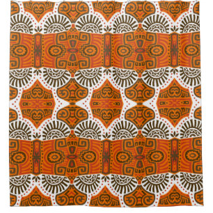 Rideaux De Douche Abstrait Ethnique vintage Motif sans couture. tend