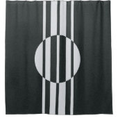 Rideaux De Douche Abstrait gris et blanc (Devant)