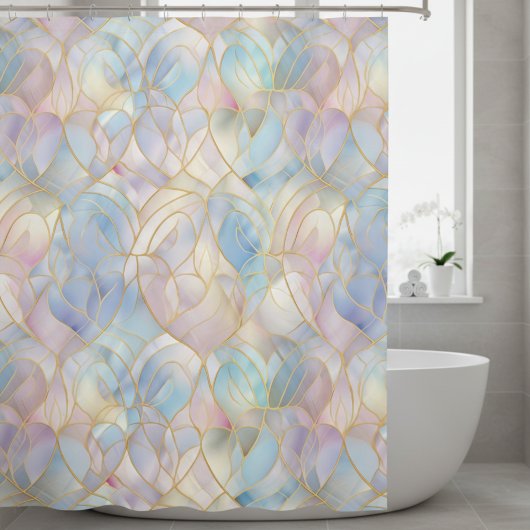 Rideaux De Douche Abstrait Iridescent Élégant