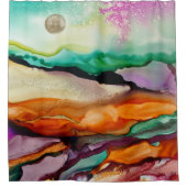 Rideaux De Douche Abstrait moderne coloré (Devant)