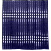Rideaux De Douche Abstrait moderne design marine lignes blanches poi (Devant)