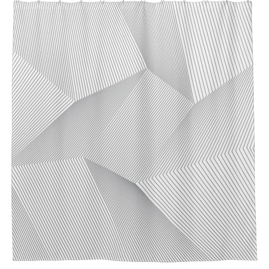 Rideaux De Douche Abstrait, moderne, simple, dynamique motif de lign (Devant)