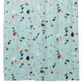 Rideaux De Douche Abstrait moderne Terrazzo Motif du milieu du siècl (Devant)