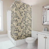 Rideaux De Douche Abstrait Motif triangle Vintage. (En situation)