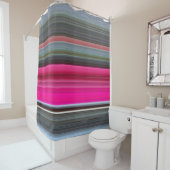 Rideaux De Douche Abstrait n° 1 : Cerise et gris (En situation)