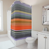 Rideaux De Douche Abstrait n° 1 : orange et gris (En situation)