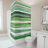 Rideaux De Douche Abstrait n° 2 : Flou vert (En situation)