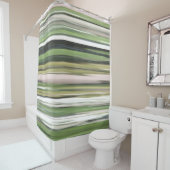 Rideaux De Douche Abstrait n° 2 : Flou vert olive (En situation)