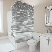 Rideaux De Douche Abstrait n° 3 : brillant gris argenté (En situation)