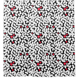 Rideaux De Douche Abstrait noir blanc