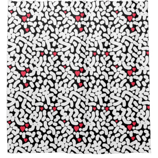 Rideaux De Douche Abstrait noir blanc (Devant)