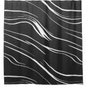 Rideaux De Douche Abstrait noir et blanc (Devant)