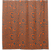 Rideaux De Douche abstrait orange et gris (Devant)