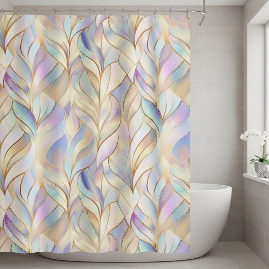 Rideaux De Douche Abstrait Pastel Élégant