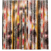 Rideaux De Douche Abstrait rayé de papier découpé (Devant)