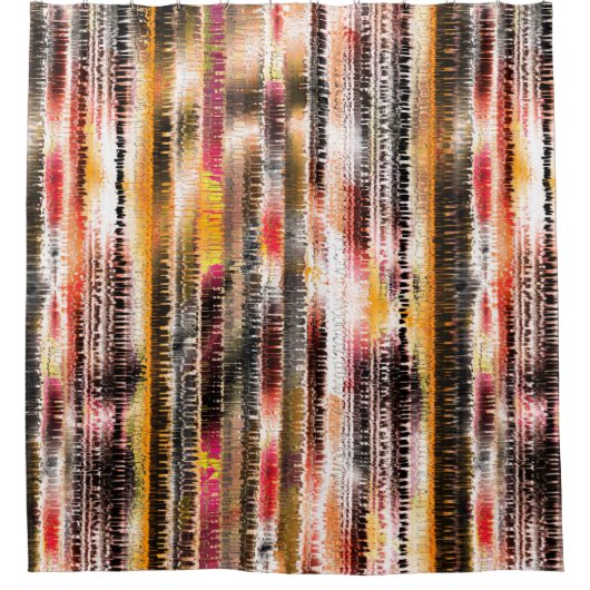 Rideaux De Douche Abstrait rayé de papier découpé (Devant)