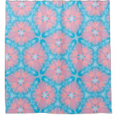 Rideaux De Douche Abstrait rose et bleu (Devant)
