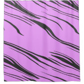 Rideaux De Douche Abstrait rose et noir (Devant)