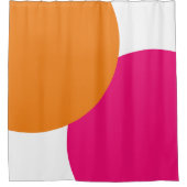Rideaux De Douche Abstrait rose et orange moderne (Devant)