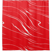 Rideaux De Douche Abstrait rouge et blanc (Devant)