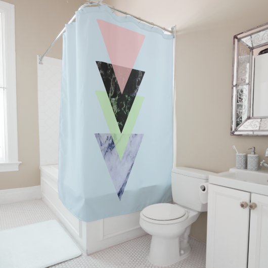 Rideaux De Douche Abstrait scandinave #884 (En situation)