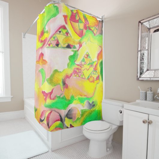 Rideaux De Douche Abstrait thermique par AnyaC (En situation)