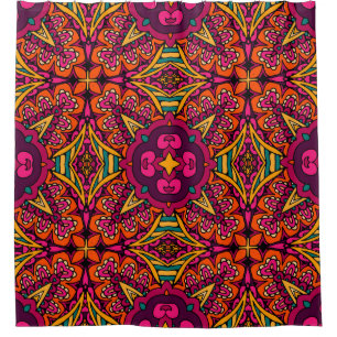 Rideaux De Douche Abstrait Tribal vintage ethnique sans couture moti
