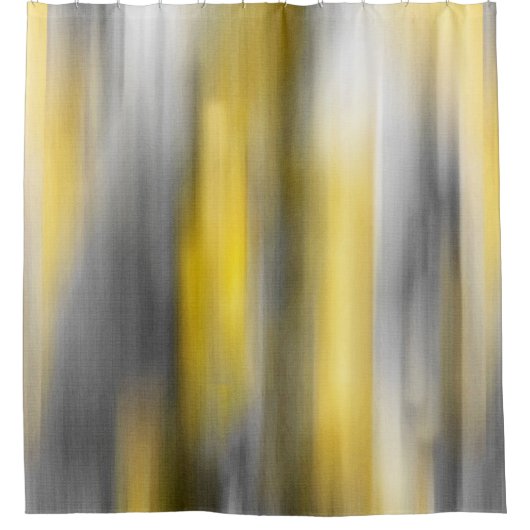 Rideaux De Douche Abstrait vertical jaune et gris (Devant)